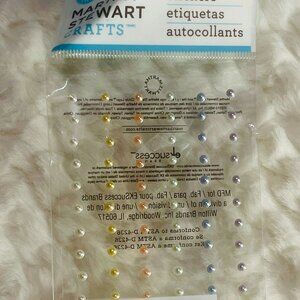 Martha Stewart Multi Color Mini Pearl Stickers